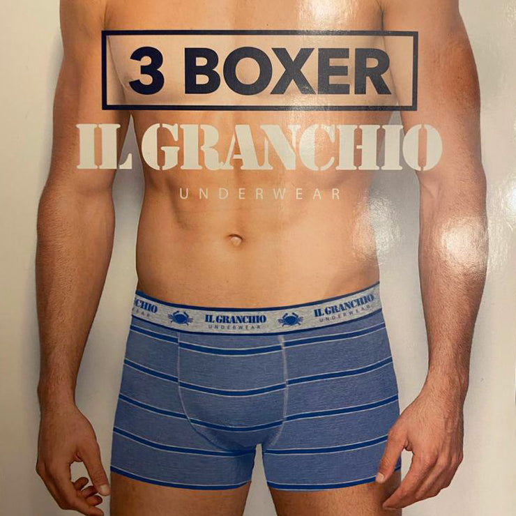 IL GRANCHIO UNDERWEAR - 3 Boxer Uomo Cotone GB1242
