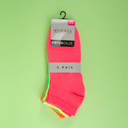 VIRTUS CALZE - 5 Paia Fantasmini Invisibili Donna Elasticizzati - Colori Assortiti